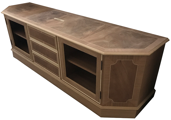 Bespoke Large Mahogany TV Cabinet